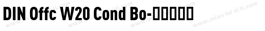 DIN Offc W20 Cond Bo字体转换